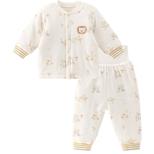 【5A抗菌】男女宝宝内衣套装冬季婴儿居家保暖长袖加厚棉服两件套