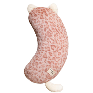 仿真豹纹猫咪背影毛绒长条形玩偶可爱造型枕网红时尚抗寒毛绒美学