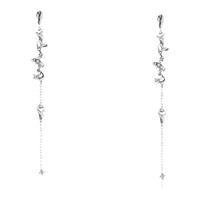 MASW麻秀显脸瘦长款流苏女耳环