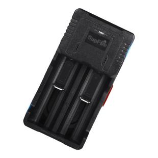 神火18650锂电池26650双槽充电器3.7V4.2多功能USB手电筒通用AC26