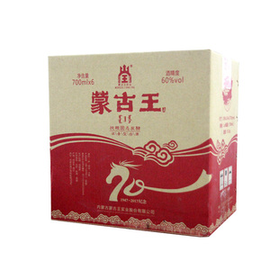 6瓶装蒙古王60度大庆整箱700ml*6高度浓香型收藏草原特产白酒
