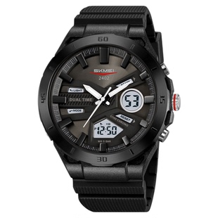 时刻美电子表男多功能防水夜光运动男士手表双显腕表户外学生男款