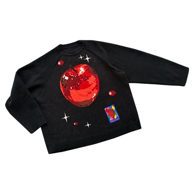 NOPMOB 星星苹果 原创设计小个子毛针织衫中长款加厚套头毛衣新款