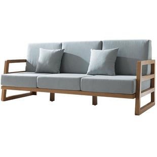 优木家具全实木转角沙发橡木沙发小户型两人沙发北欧简约原木现货