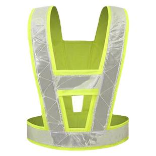透气软布V型反光背心夜骑行安全服专业施工环卫交通路政马甲印字