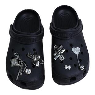 新款洞洞鞋diy配饰花园鞋别针蝴蝶饰品配件金属鞋扣鞋面装饰鞋花