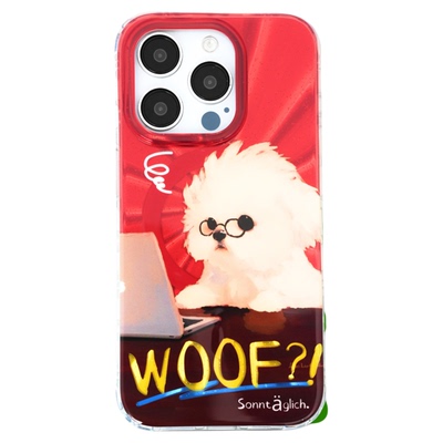 打工猫狗双层imd闪粉苹果卡通