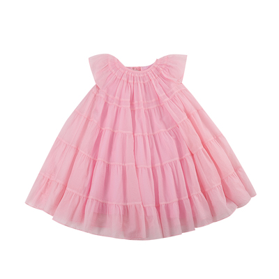 初煦女童粉色连衣裙2025新款