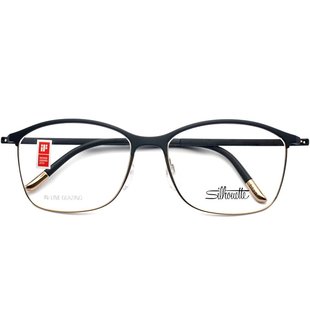 商务纯钛超轻大脸全框诗乐眼镜架男斯文眼镜框女近视可配SPX1575