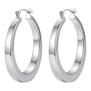 Gloire/古名S925银女双O简约耳环微耳饰圈圈素款轻奢小众款