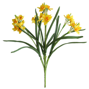 洋水仙花仿真花束假花塑料绢花家居摆设客厅室内餐桌插瓶摆件装饰