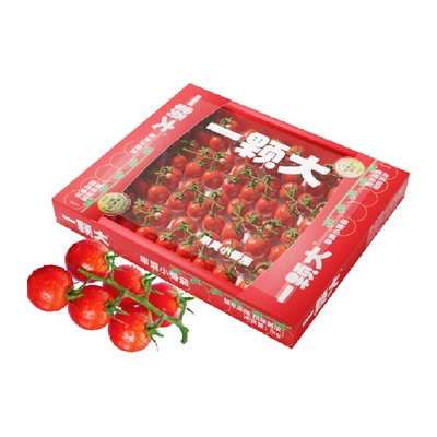 一颗大玲珑串樱桃番茄