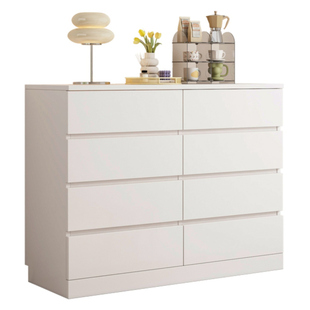 实木五斗柜卧室客厅床尾组合收纳柜靠墙四斗抽屉柜奶油风储物柜子