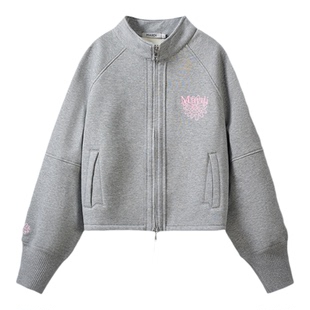 MARDI夹克休闲运动风卫衣女刺绣宽松百搭显瘦短外套通勤风