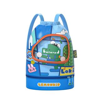 柠檬宝宝儿童游泳包干湿分离收纳袋男童女童沙滩双肩包防水带鞋仓