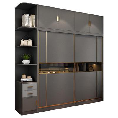 实木衣柜网红推拉滑移简约现代