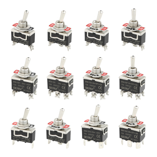 贝尔美钮子开关E-TEN1021/1321/1322/1121两二三档3脚6脚摇臂开关