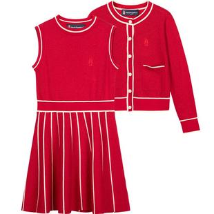 【新年礼服】暇步士童装女童套装25秋冬新品中大童毛衣裙儿童套裙