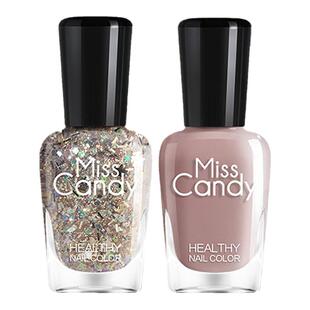 MissCandy指甲油免烤快干持久2026新款可撕拉秋冬美甲裸色2瓶套装