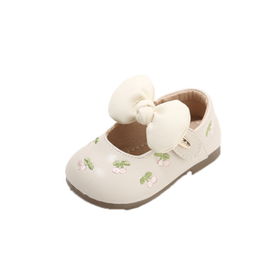 春秋季女宝宝鞋子0一1-2岁小童公主皮鞋婴儿鞋透气防滑软底学步鞋