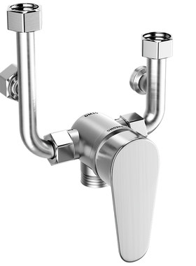 电热水器混水阀明装淋浴冷热水龙头卫生间浴室配件大全U型阀开关