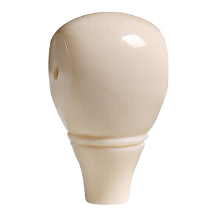 冰料原色猛犸象牙佛头三通素面一体头星月金刚菩提文玩DIY配饰