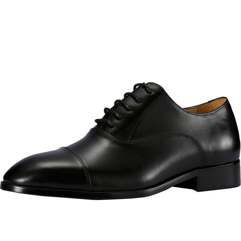 隐形内增高皮鞋男鞋真皮增高鞋男6cm8商务正装尖头35小码36婚鞋37