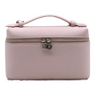 L19粉色饭盒包女lp包包高级感百搭手提盒子包真皮单肩斜挎化妆包