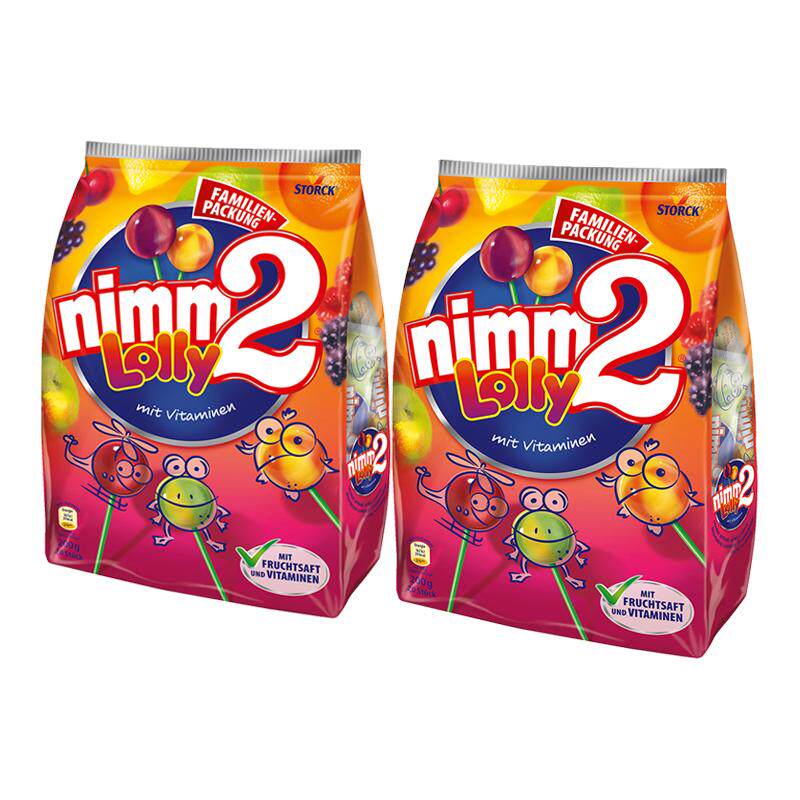 【百亿补贴】二宝nimm2维生素棒棒糖婴儿童宝宝水果糖硬糖200g*2 水百实拍商品图