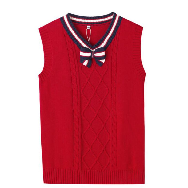 纯色针织学院风幼儿园园服背心