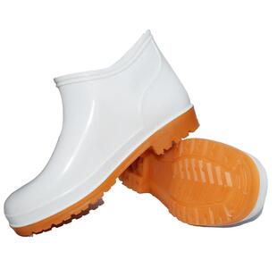 白雨鞋食品厂靴食品车间防滑卫生靴低帮劳保专用水鞋低筒工作套鞋
