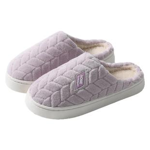 孕妇防滑棉拖鞋女冬季2025新款室内中老年人保暖防臭毛绒产后拖鞋