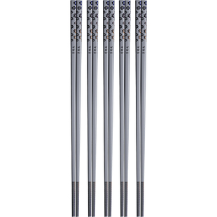 纯钛筷子家用抗菌防霉正品官方旗舰店合金钛不锈钢筷高端轻奢餐具