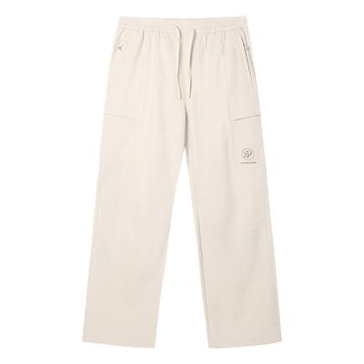 骆驼熊猫户外软壳裤女秋冬新款宽松直筒工装裤登山徒步裤子男耐磨