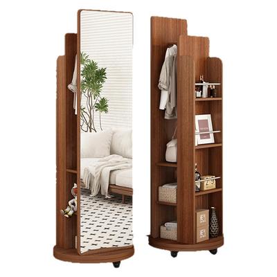 实木全身镜落地镜可移动旋转