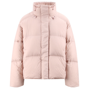 库恩玛维纯色宽松短款羽绒服女装2023年冬季新款小个子设计感外套