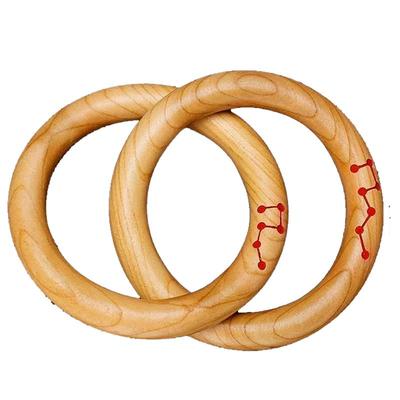 枣木乾坤圈拼接雷击阴阳手把圆雕