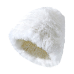 软乎乎帽子冬天毛毛女生毛线帽女款2026新款冬加厚防寒兔毛针织帽