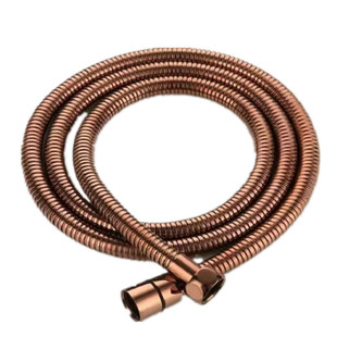 玫瑰金色花洒淋浴软管通用伸缩防爆浴室洗澡热水器不锈钢水管花酒