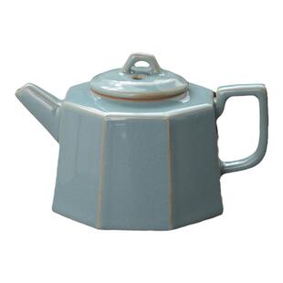 德化陶瓷【茶壶】八方壶150ml天青汝窑 功夫茶具泡茶中式开片中容