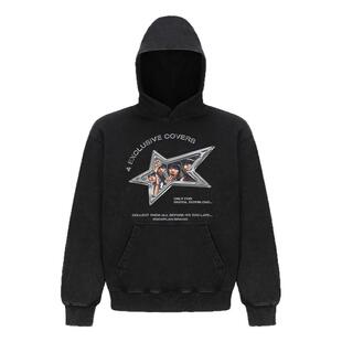 摇滚计划lisa演唱会ROCKSTAR周边美式连帽卫衣男vibe学生长袖T恤