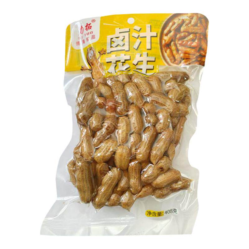 力拓卤汁花生米果卤水煮花生米毛豆带壳五香味商用下酒菜开袋即食