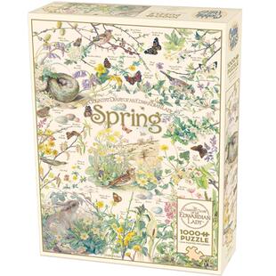 Cobble Hill春夏秋冬四季拼图1000片异形切割超高难度地狱成人版