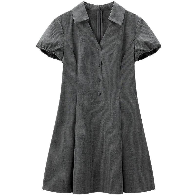 【商场同款】乐町条纹收腰款连衣裙2025年夏季新款裙子C2FAF2329