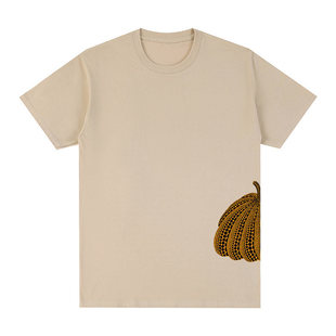 草间弥生短袖T恤Yayoi Kusama波点南瓜日系艺术男女插画高级感潮