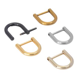 锌合金开口D扣包包改造调节扣手工皮具五金侧边挂扣活动可拆卸扣