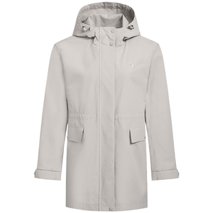 【挺括有型】暇步士春季中长款连帽风衣女士气质收腰显瘦休闲外套