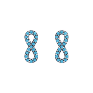 MODIAN 925纯银耳钉轻奢合成绿松石女小众设计感耳环高级感耳饰