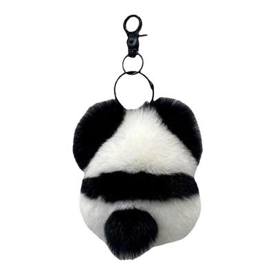 獭兔毛花花黑白熊猫挂件