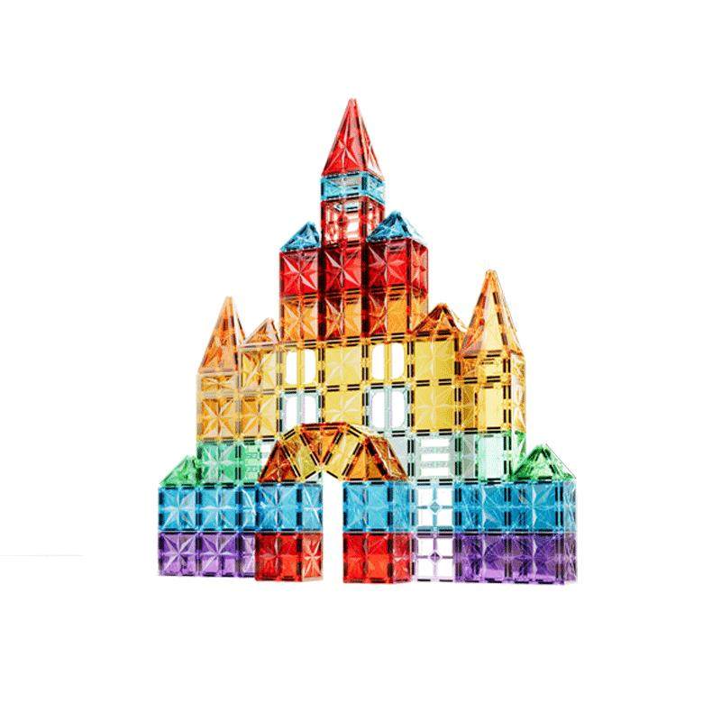 儿童磁力片彩窗磁吸积木3到6岁男孩女孩益智拼装玩具生日礼物方块